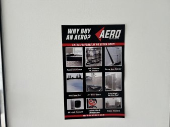 New NEW 2025 AERO 7x14 +2 V TALL UTV QUALITY Enclosed, WHITE Interior, Rear Ramp Cargo Trailer