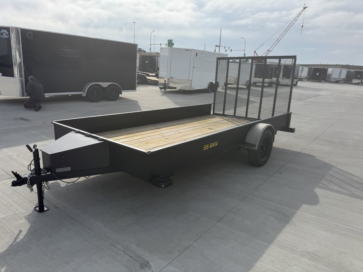 Used 2018 DooLittle 84x14' Utility trailer with steel sides, tool box