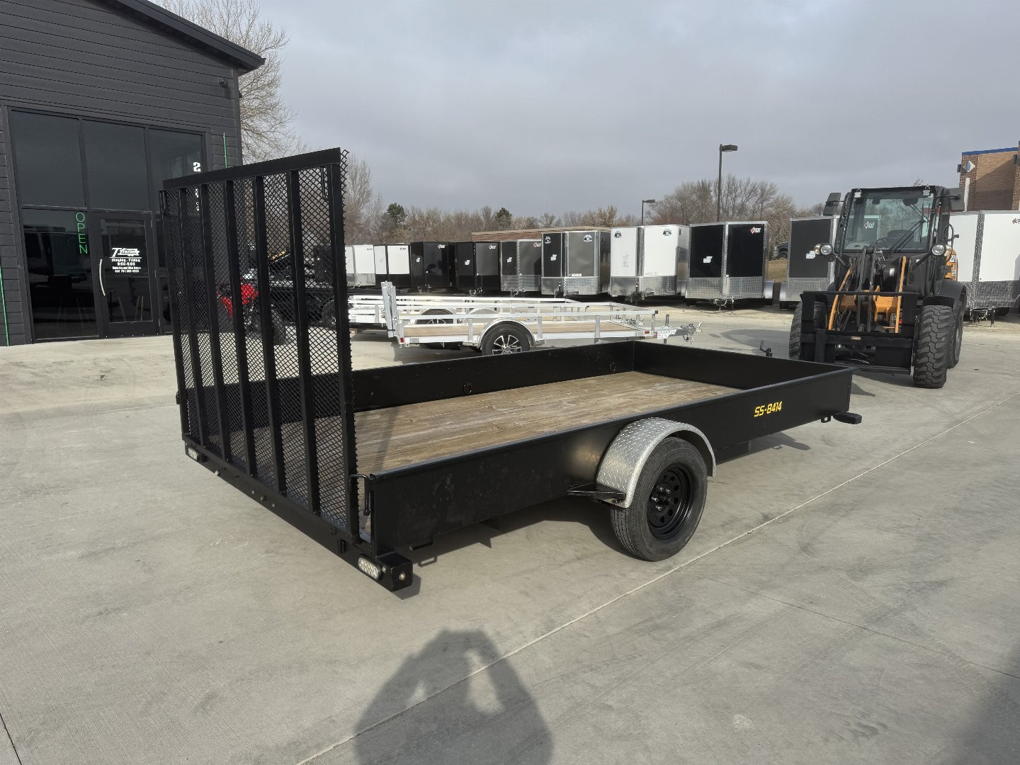 Used 2018 DooLittle 84x14' Utility trailer with steel sides, tool box
