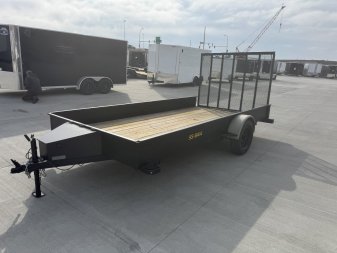 Used 2018 DooLittle 84x14' Utility trailer with steel sides, tool box