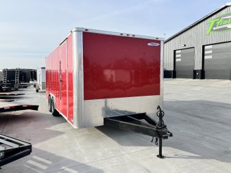 Used 2021 Freedom 8.5x20 Rear Ramp Enclosed Cargo Hauler Trailer 10K