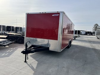 Used 2021 Freedom 8.5x20 Rear Ramp Enclosed Cargo Hauler Trailer 10K
