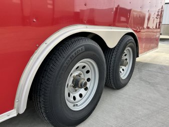 Used 2021 Freedom 8.5x20 Rear Ramp Enclosed Cargo Hauler Trailer 10K