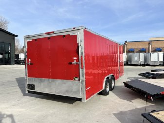 Used 2021 Freedom 8.5x20 Rear Ramp Enclosed Cargo Hauler Trailer 10K