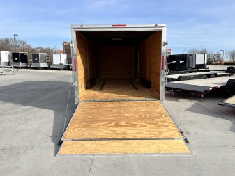 Used 2021 Freedom 8.5x20 Rear Ramp Enclosed Cargo Hauler Trailer 10K