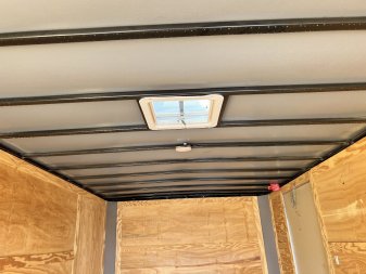 Used 2021 Freedom 8.5x20 Rear Ramp Enclosed Cargo Hauler Trailer 10K