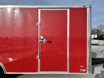 Used 2021 Freedom 8.5x20 Rear Ramp Enclosed Cargo Hauler Trailer 10K