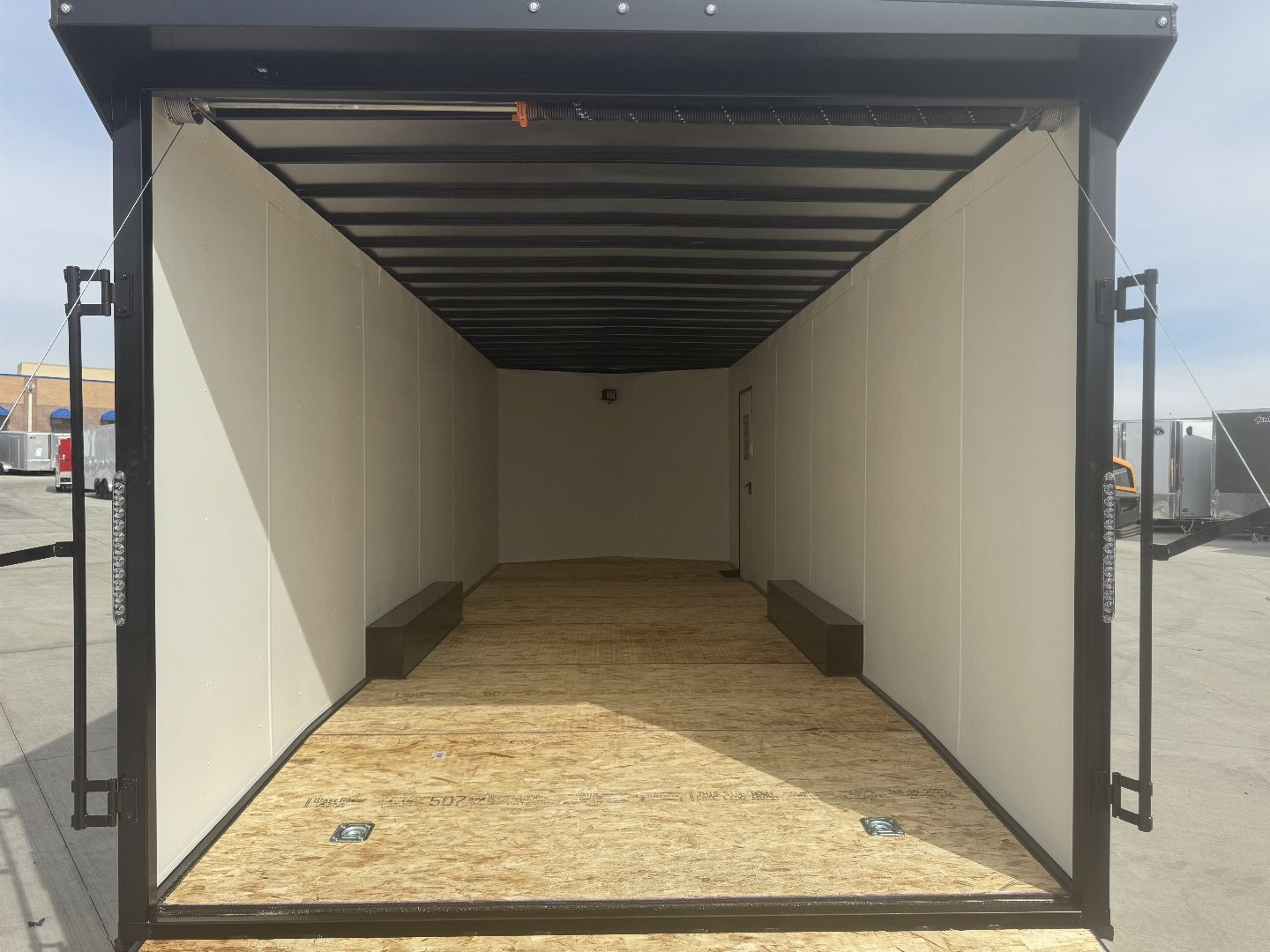New NEW 2025 AERO 8.5x24 +2’V 7' TALL WING -BLACKOUT  EDITION - QUALITY Enclosed Rear Ramp Car Hauler Cargo Trailer