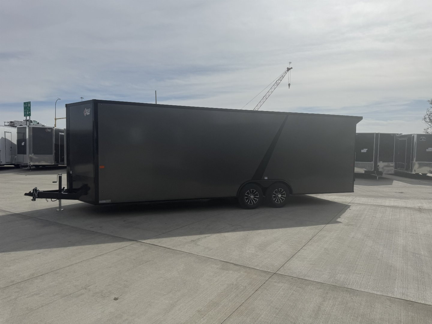 New NEW 2025 AERO 8.5x24 +2’V 7' TALL WING -BLACKOUT  EDITION - QUALITY Enclosed Rear Ramp Car Hauler Cargo Trailer