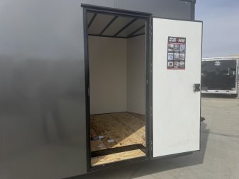 New NEW 2025 AERO 8.5x24 +2’V 7' TALL WING -BLACKOUT  EDITION - QUALITY Enclosed Rear Ramp Car Hauler Cargo Trailer