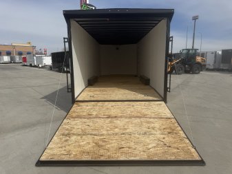 New NEW 2025 AERO 8.5x24 +2’V 7' TALL WING -BLACKOUT  EDITION - QUALITY Enclosed Rear Ramp Car Hauler Cargo Trailer