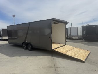 New NEW 2025 AERO 8.5x24 +2’V 7' TALL WING -BLACKOUT  EDITION - QUALITY Enclosed Rear Ramp Car Hauler Cargo Trailer