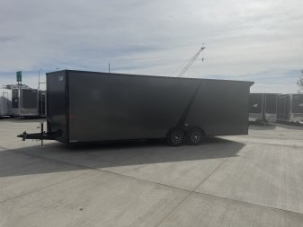 New NEW 2025 AERO 8.5x24 +2’V 7' TALL WING -BLACKOUT  EDITION - QUALITY Enclosed Rear Ramp Car Hauler Cargo Trailer