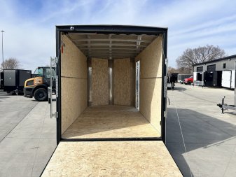 New 2025 H&H 7x14 +2’V TALL 7’ Enclosed Rear Ramp Car Hauler Cargo Trailer