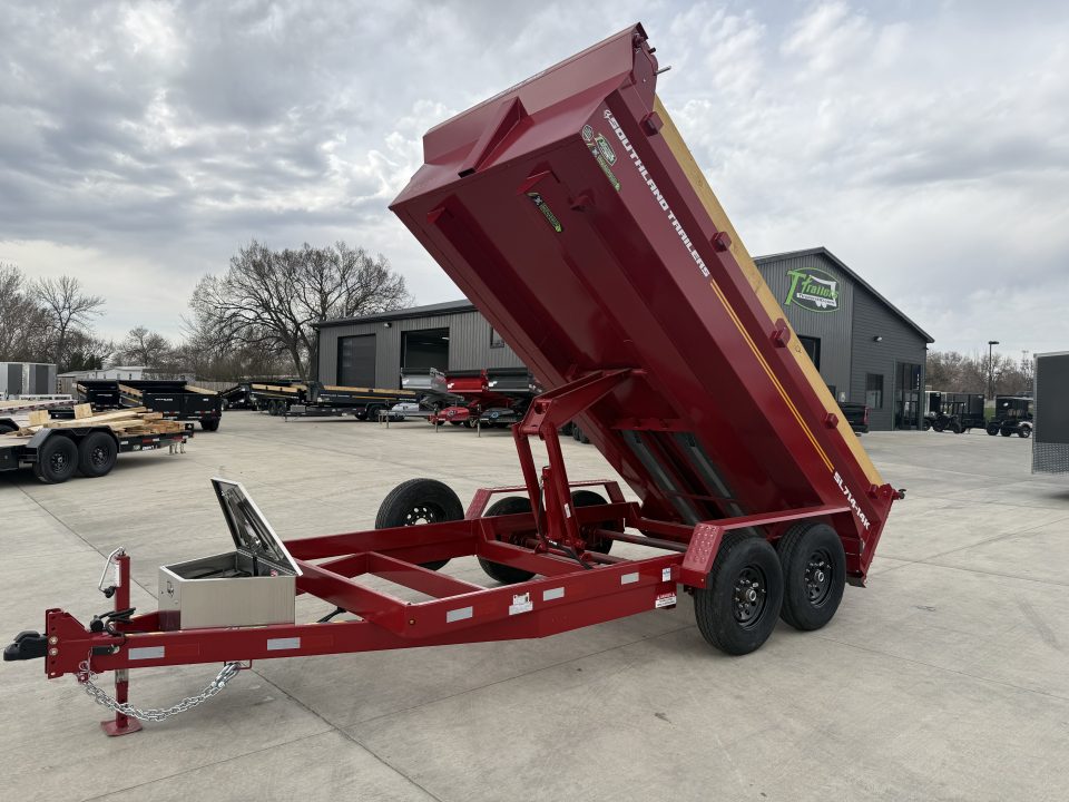 New NEW 2026 Southland 14ft Low Profile Dump Trailer 2-7000 lb axles =14K with Ramps