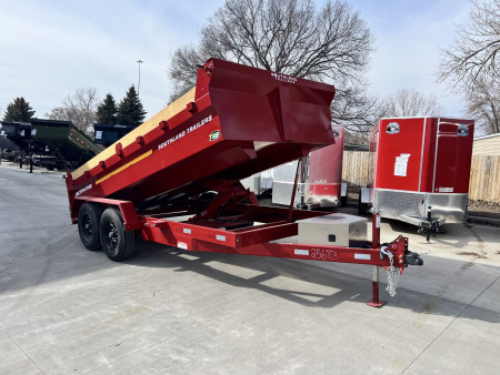 New LOWEST PRICES NEW 2026 Southland 14ft Low Profile Dump Trailer 2-7000 lb axles =14K with Ramps