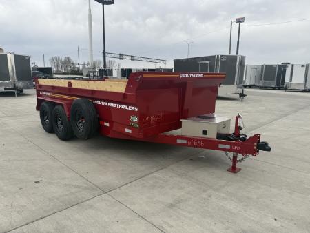 New NEW 2026 Southland 14ft Low Profile Dump Trailer 2-7000 lb axles =14K with Ramps