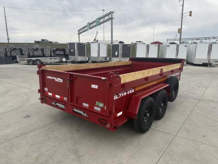 New NEW 2026 Southland 14ft Low Profile Dump Trailer 2-7000 lb axles =14K with Ramps