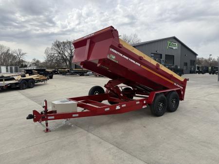New NEW 2026 Southland 14ft Low Profile Dump Trailer 2-7000 lb axles =14K with Ramps