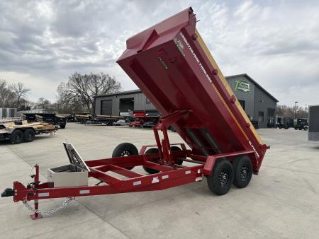 New NEW 2026 Southland 14ft Low Profile Dump Trailer 2-7000 lb axles =14K with Ramps