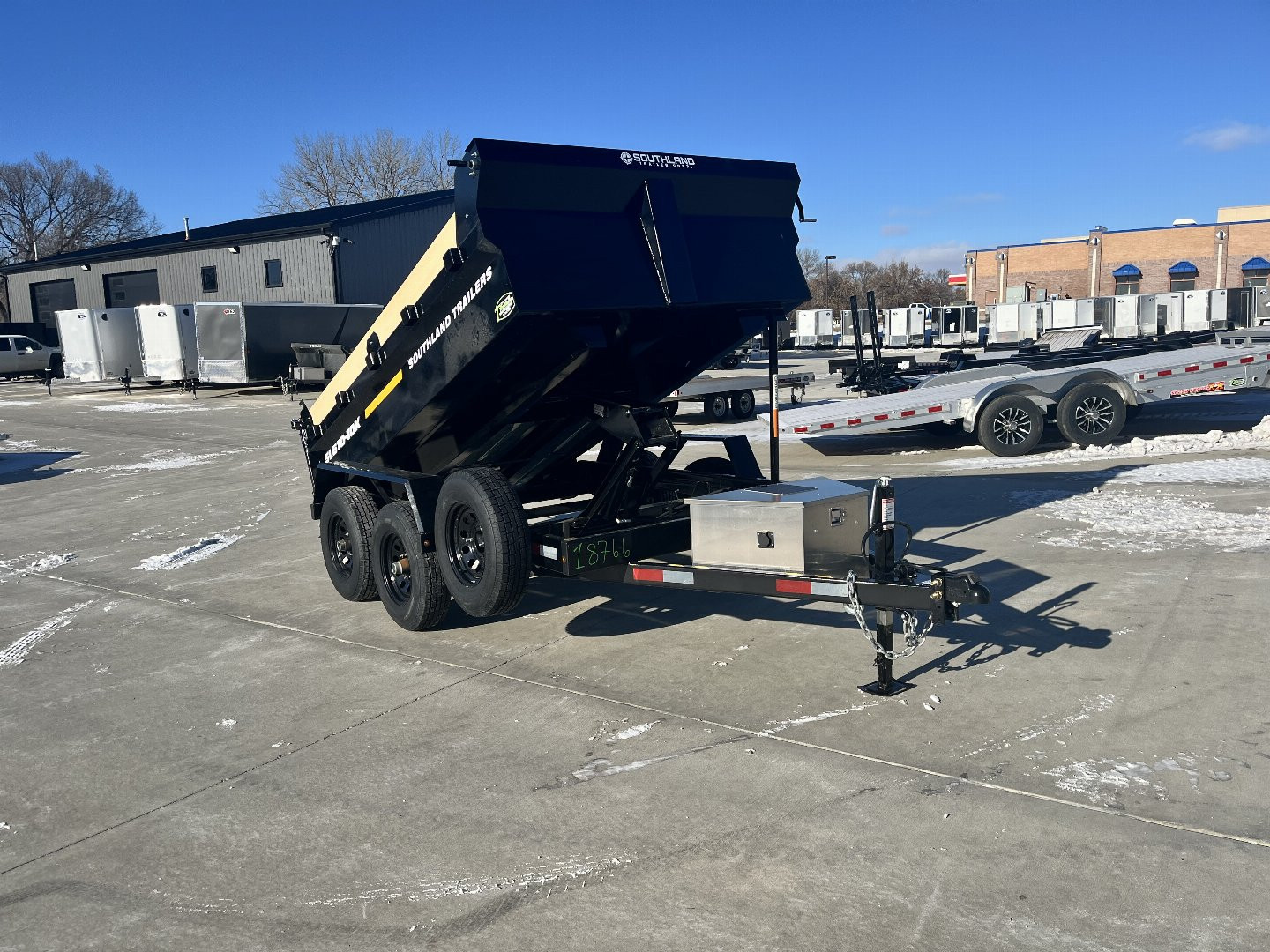 New NEW 2026 Southland 6x12’ Low Profile SCISSOR Lift Dump Trailer 2-5200 lb axles