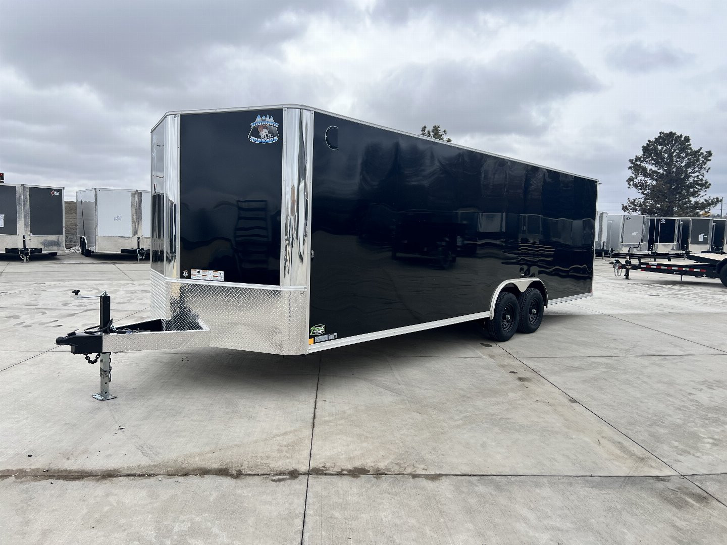 New 2025 Bighorn R&M 8.5x24 + 2’V Nose Rear Ramp Enclosed Cargo Trailer Car Hauler