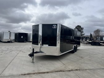 New 2025 Bighorn R&M 8.5x24 + 2’V Nose Rear Ramp Enclosed Cargo Trailer Car Hauler