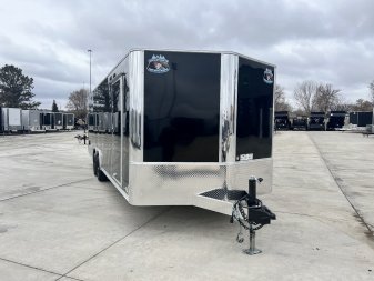 New 2025 Bighorn R&M 8.5x24 + 2’V Nose Rear Ramp Enclosed Cargo Trailer Car Hauler