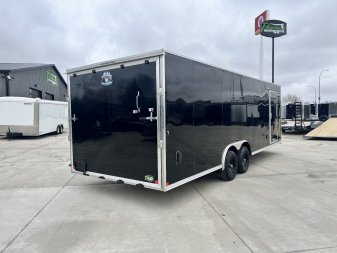 New 2025 Bighorn R&M 8.5x24 + 2’V Nose Rear Ramp Enclosed Cargo Trailer Car Hauler