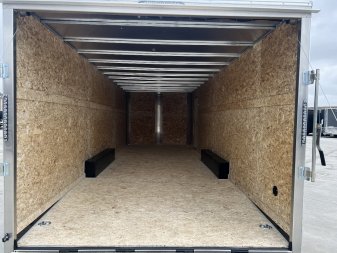 New 2025 Bighorn R&M 8.5x24 + 2’V Nose Rear Ramp Enclosed Cargo Trailer Car Hauler