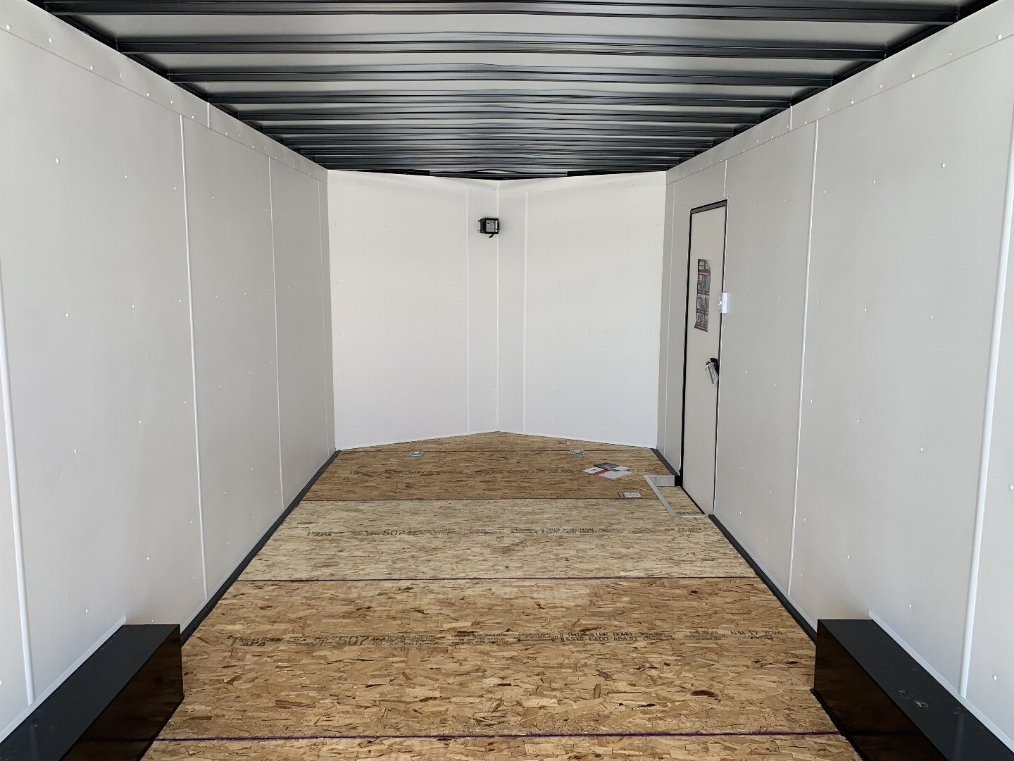 New NEW 2025 AERO 8.5x24 +2’V TALL 7’ .080 POLYCORE exterior BLACKOUT  EDITION - QUALITY Enclosed Rear Ramp Car Hauler Cargo Trailer