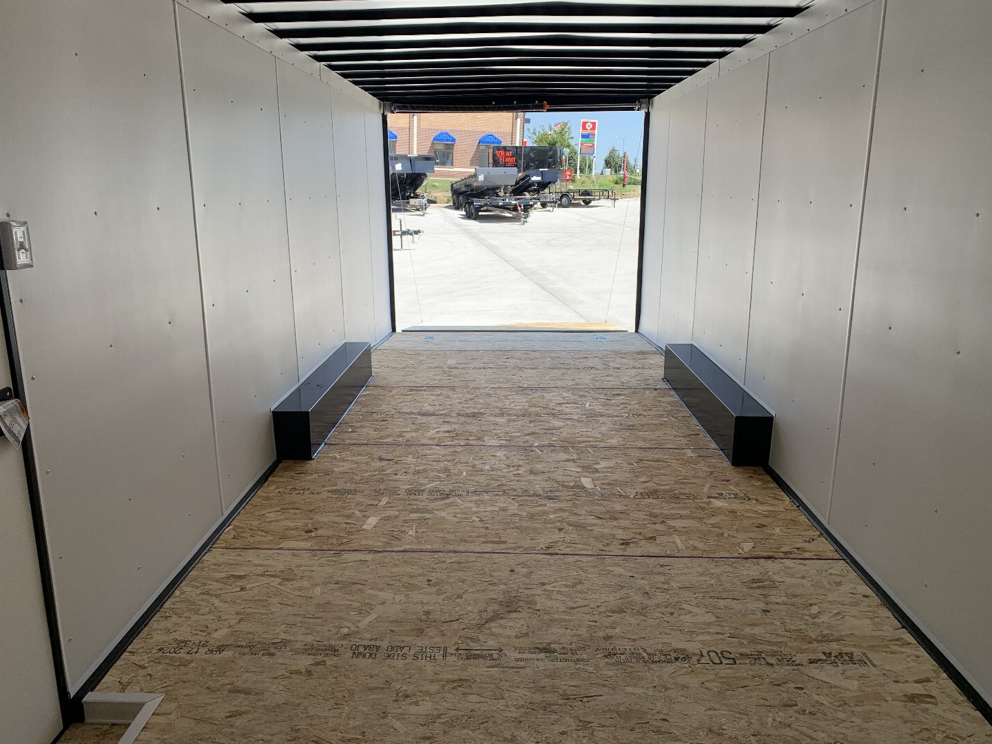 New NEW 2025 AERO 8.5x24 +2’V TALL 7’ .080 POLYCORE exterior BLACKOUT  EDITION - QUALITY Enclosed Rear Ramp Car Hauler Cargo Trailer