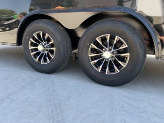 New NEW 2025 AERO 8.5x24 +2’V TALL 7’ .080 POLYCORE exterior BLACKOUT  EDITION - QUALITY Enclosed Rear Ramp Car Hauler Cargo Trailer