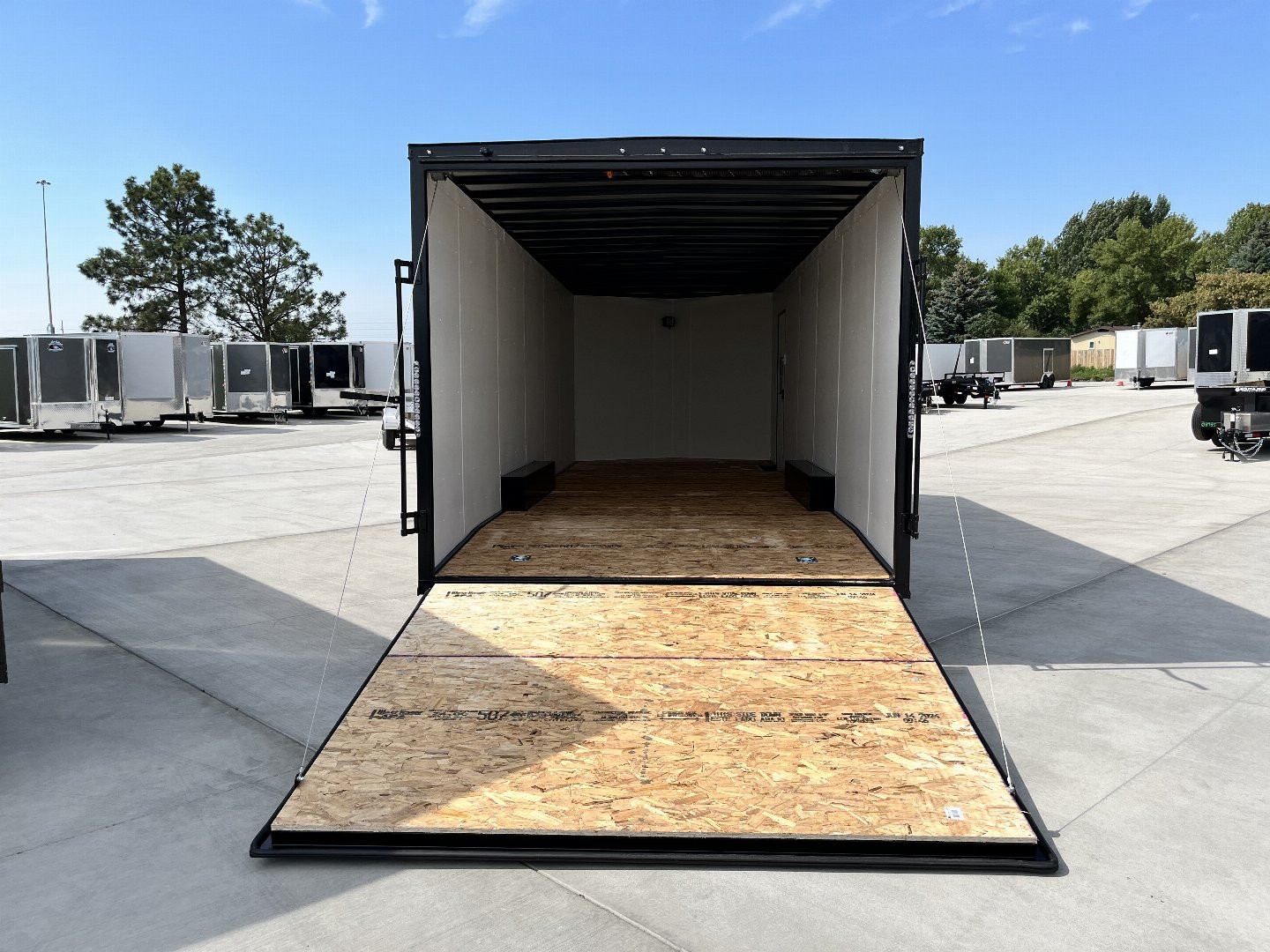 New NEW 2025 AERO 8.5x24 +2’V 7' TALL BLACKOUT  EDITION - QUALITY Enclosed Rear Ramp Car Hauler Cargo Trailer