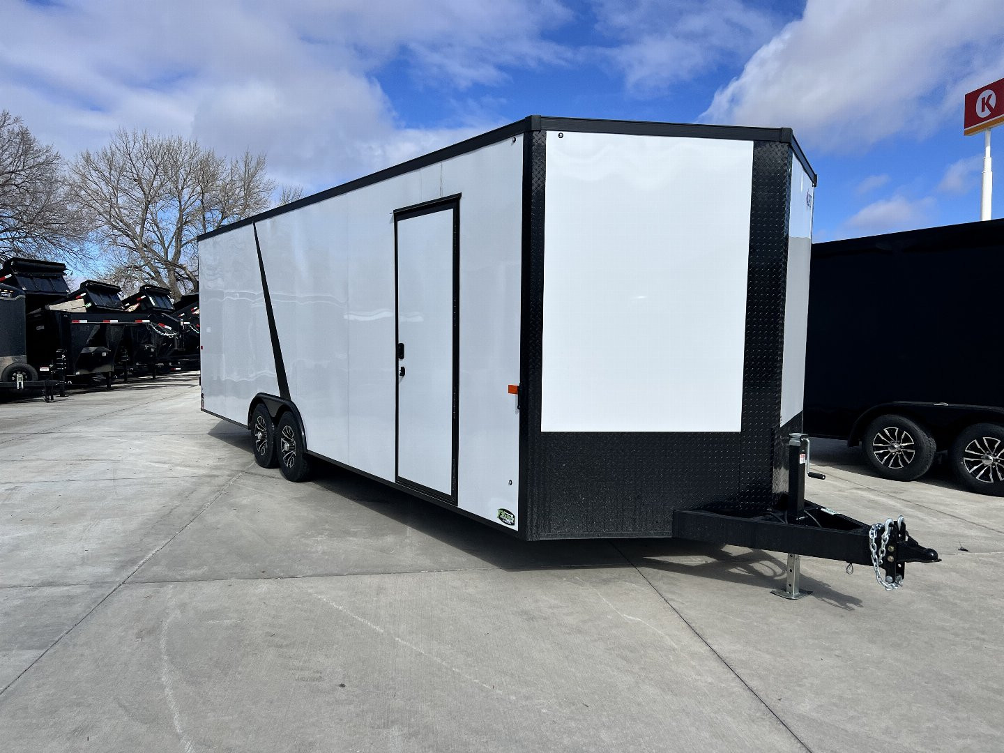 New NEW 2025 AERO 8.5x24 +2’V 7' TALL BLACKOUT  EDITION - QUALITY Enclosed Rear Ramp Car Hauler Cargo Trailer