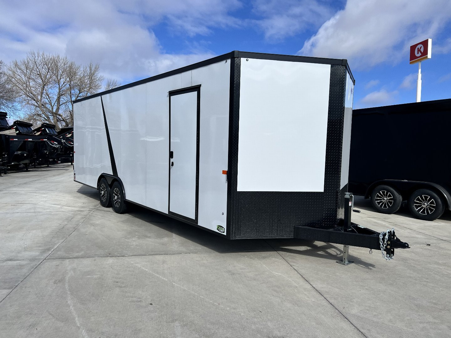 New NEW 2025 AERO 8.5x24 +2’V 7' TALL BLACKOUT  EDITION - QUALITY Enclosed Rear Ramp Car Hauler Cargo Trailer