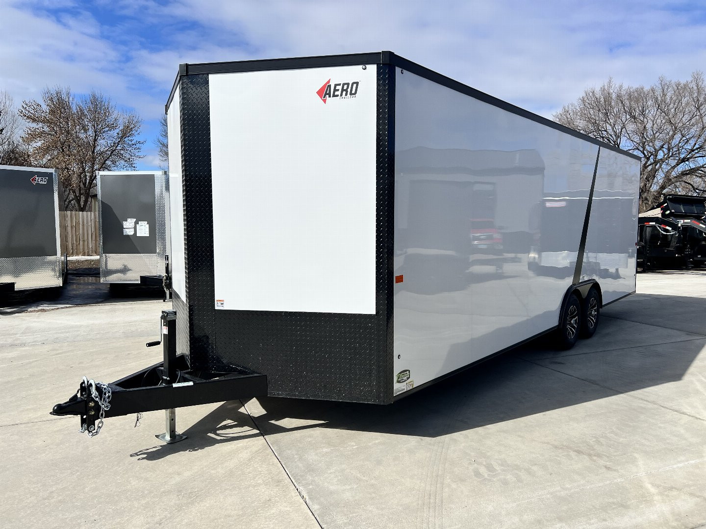 New NEW 2025 AERO 8.5x24 +2’V 7' TALL BLACKOUT  EDITION - QUALITY Enclosed Rear Ramp Car Hauler Cargo Trailer
