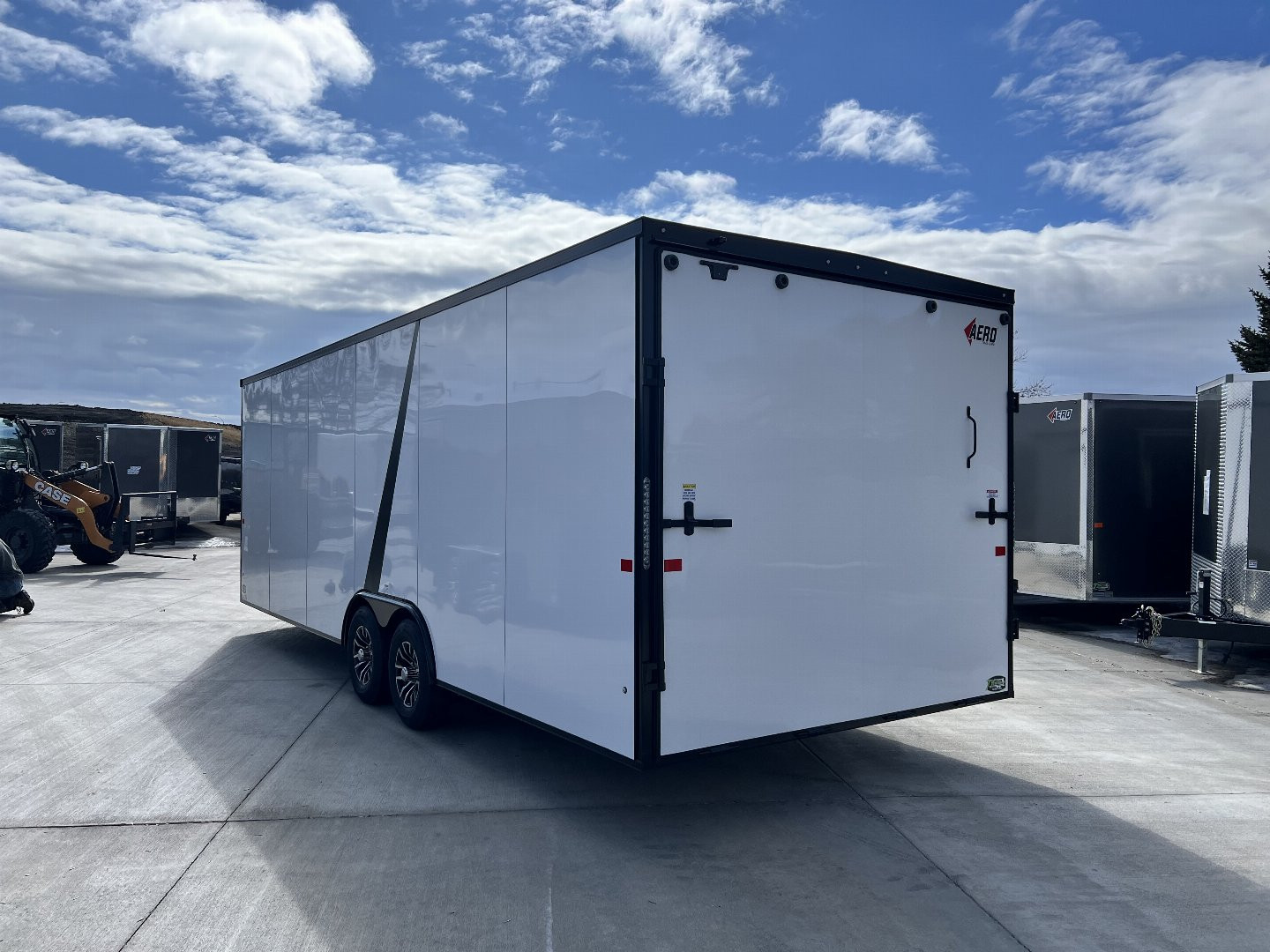 New NEW 2025 AERO 8.5x24 +2’V 7' TALL BLACKOUT  EDITION - QUALITY Enclosed Rear Ramp Car Hauler Cargo Trailer
