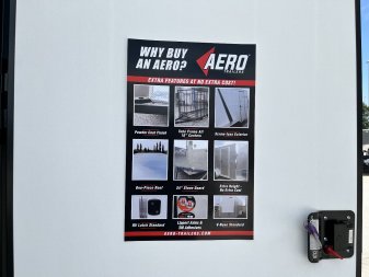 New NEW 2025 AERO 8.5x24 +2’V 7' TALL BLACKOUT  EDITION - QUALITY Enclosed Rear Ramp Car Hauler Cargo Trailer