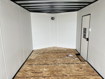 New NEW 2025 AERO 8.5x24 +2’V 7' TALL BLACKOUT  EDITION - QUALITY Enclosed Rear Ramp Car Hauler Cargo Trailer