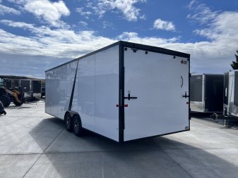 New NEW 2025 AERO 8.5x24 +2’V 7' TALL BLACKOUT  EDITION - QUALITY Enclosed Rear Ramp Car Hauler Cargo Trailer