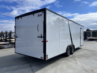 New NEW 2025 AERO 8.5x24 +2’V 7' TALL BLACKOUT  EDITION - QUALITY Enclosed Rear Ramp Car Hauler Cargo Trailer