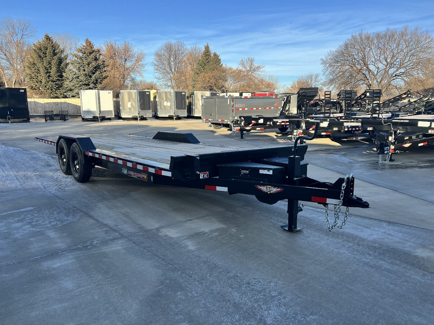 New NEW 2025 H&H Speedloader 24’ POWER TILT Drive Over Fender flatbed EXTRA WIDE 102” 2-7000 lb axles = 14K