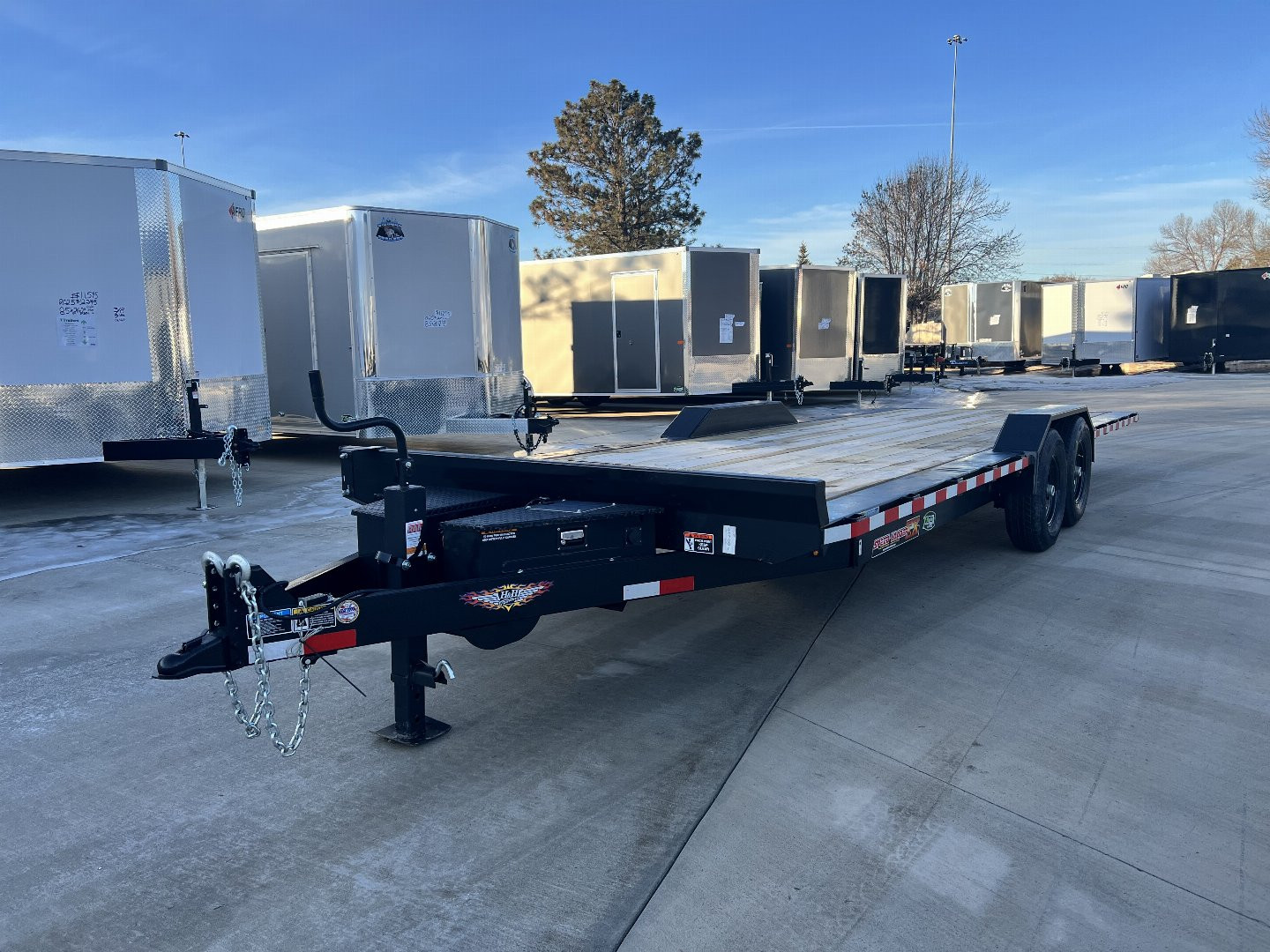 New NEW 2025 H&H Speedloader 24’ POWER TILT Drive Over Fender flatbed EXTRA WIDE 102” 2-7000 lb axles = 14K