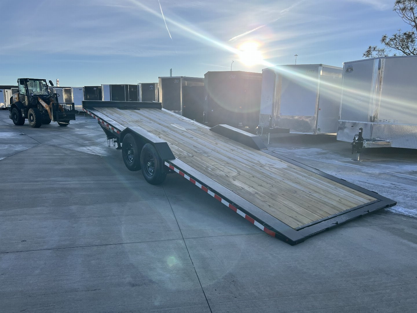 New NEW 2025 H&H Speedloader 24’ POWER TILT Drive Over Fender flatbed EXTRA WIDE 102” 2-7000 lb axles = 14K