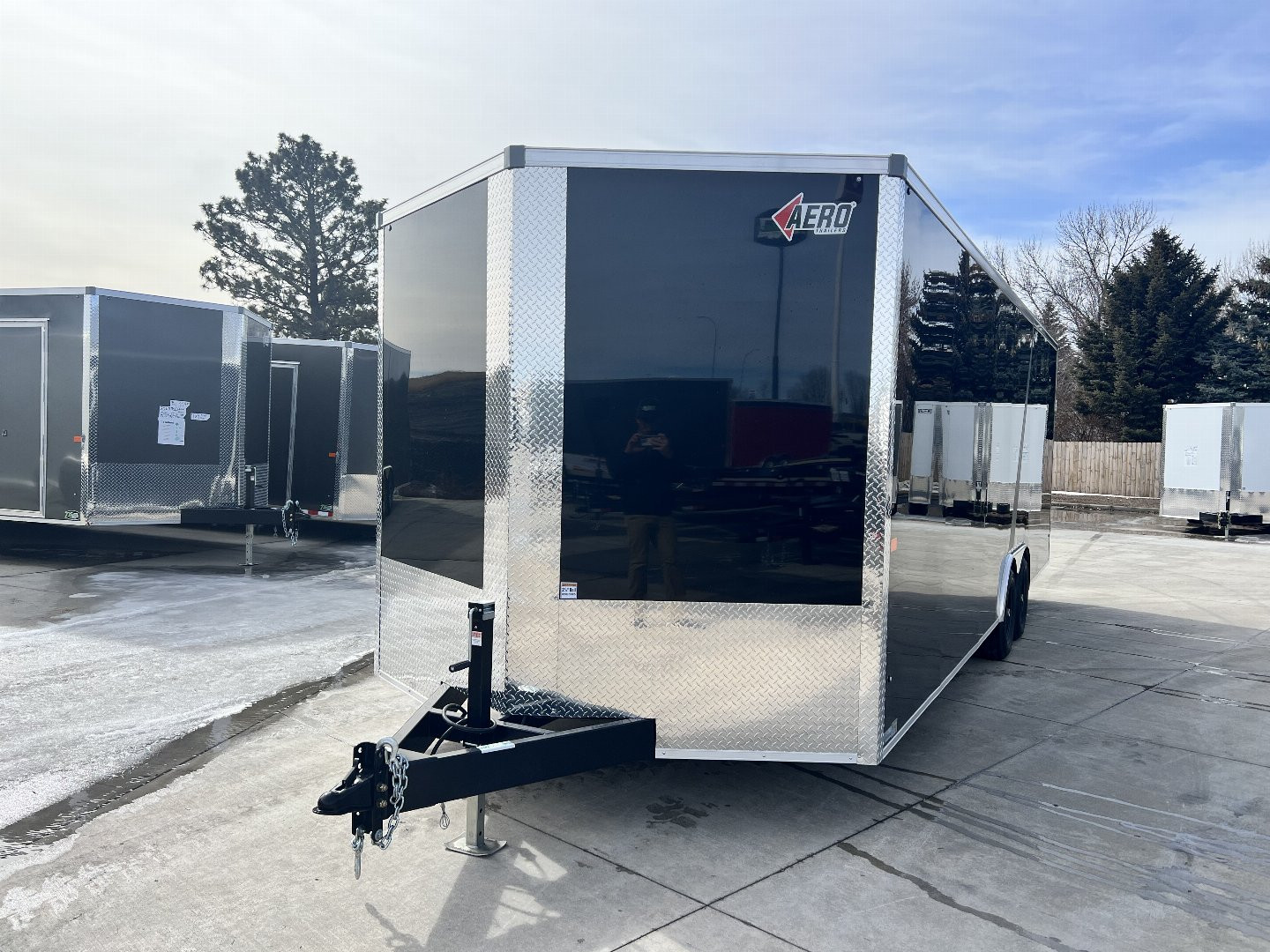 New NEW 2025 AERO 8.5x24 + 2’V, 7’ TALL, WHITE Interior, QUALITY Enclosed Rear Ramp Car Hauler Cargo Trailer
