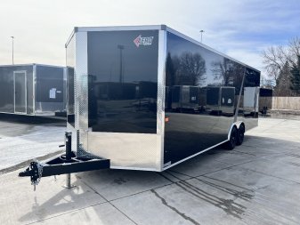 New NEW 2025 AERO 8.5x24 + 2’V, 7’ TALL, WHITE Interior, QUALITY Enclosed Rear Ramp Car Hauler Cargo Trailer