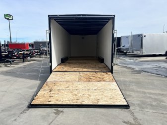 New NEW 2025 AERO 8.5x24 + 2’V, 7’ TALL, WHITE Interior, QUALITY Enclosed Rear Ramp Car Hauler Cargo Trailer