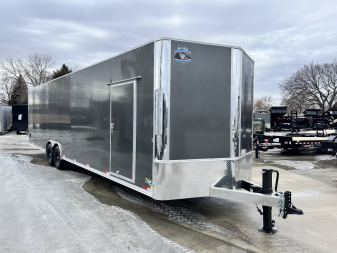 New NEW 2026 Bighorn R&M 8.5x32 +2V SUPERIOR QUALITY 14K Enclosed 7.5 ft Cargo Dovetail Trailer Car Hauler