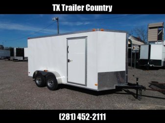 New 2024 Covered Wagon Trailers 7x14 Cargo Trailer / Enclosed Trailer / Motorcycle Trailer / Ramp / (8) D-rings
